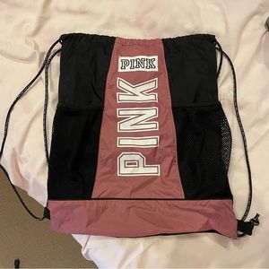 Pink Drawstring backpack